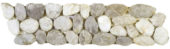 White Sliced Polished Pebble Interlocking Border | Young Interiors Flooring Center