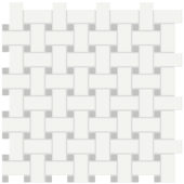 White w/Loft Grey Matte Basketweave Mosaic | Young Interiors Flooring Center
