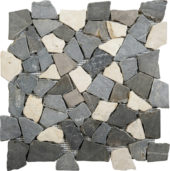 White/Grey/Black Opus Interlocking Mosaic | Young Interiors Flooring Center