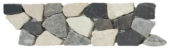 White/Grey/Black Opus Mosaic Interlocking Border | Young Interiors Flooring Center