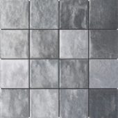 Zellige Glazed Ceramic Grey Mix 3"x3" | Young Interiors Flooring Center