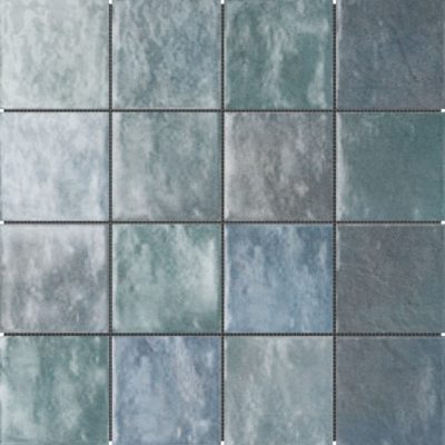 Zellige Glazed Ceramic Soft Blue Mix 3″x3″ Mosaic