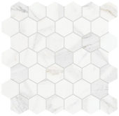 Royal Stoneworks 2" Crown Calacatta Hex | Young Interiors Flooring Center