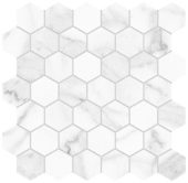 Royal Stoneworks 2" Grandvein White Hex | Young Interiors Flooring Center