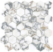 Royal Stoneworks 2" Italian Arabescato Hex | Young Interiors Flooring Center