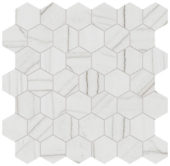 Royal Stoneworks 2" Tuscan White Vein Hex | Young Interiors Flooring Center