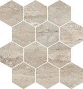 Saturnia 3x3 Hex Navona Matte | Young Interiors Flooring Center
