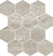 Saturnia 3x3 Hex Silver Matte | Young Interiors Flooring Center