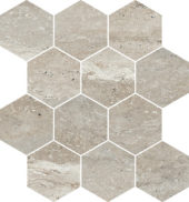 Saturnia 3x3 Hex Silver Matte | Young Interiors Flooring Center