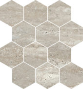 Saturnia 3x3 Hex Silver Matte | Young Interiors Flooring Center