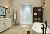 Carrara Marble Gloss Shower Wall Kit 30x60x94 | Young Interiors Flooring Center