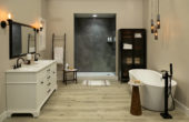 Cracked Slate Gloss Shower Wall Kit 36x60x94 | Young Interiors Flooring Center