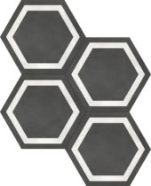 Form 7" Hexagon Frame Graphite | Young Interiors Flooring Center