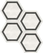 Form 7" Hexagon Frame Ivory | Young Interiors Flooring Center