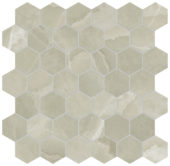 Lustra 2" Hex Onyx Sage Honed | Young Interiors Flooring Center