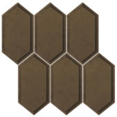Obsidian Bronze Beveled Hexagon Mosaic | Young Interiors Flooring Center