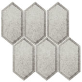 Obsidian Silver Beveled Hexagon Mosaic | Young Interiors Flooring Center
