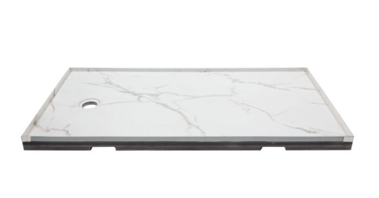 Shower Pan 36x60 Bianco Marble | Young Interiors Flooring Center