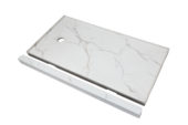 Shower Pan 36x60 Bianco Marble | Young Interiors Flooring Center