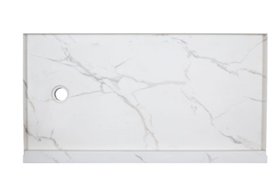 Shower Pan 36x60 Bianco Marble | Young Interiors Flooring Center