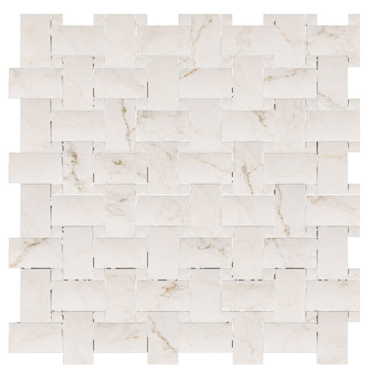Treasure II Perfect Calacatta 1x2 Basketweave | Young Interiors Flooring Center