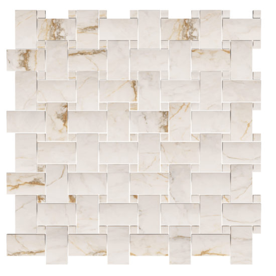 Treasure II Perfect Calacatta 1x2 Basketweave | Young Interiors Flooring Center