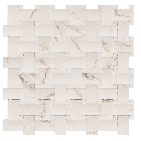 Treasure II Perfect Calacatta 1x2 Basketweave | Young Interiors Flooring Center