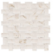 Treasure II Perfect Calacatta 1x2 Basketweave | Young Interiors Flooring Center
