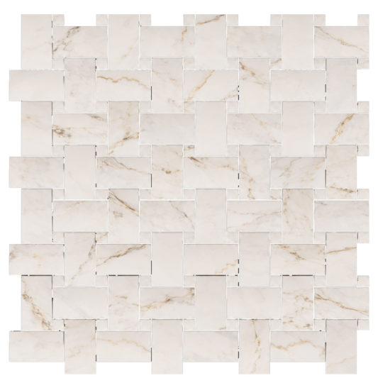 Treasure II Perfect Calacatta 1x2 Basketweave | Young Interiors Flooring Center