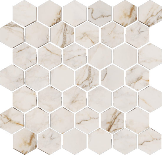 Treasure II Perfect Calacatta 2" Hex Carved | Young Interiors Flooring Center