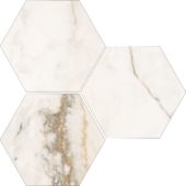 Treasure II Perfect Calacatta 6" Hex Carved | Young Interiors Flooring Center